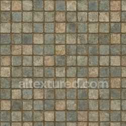 seamless Weathered Mosaic Tile Texture Seamless texture 8k free download PBR