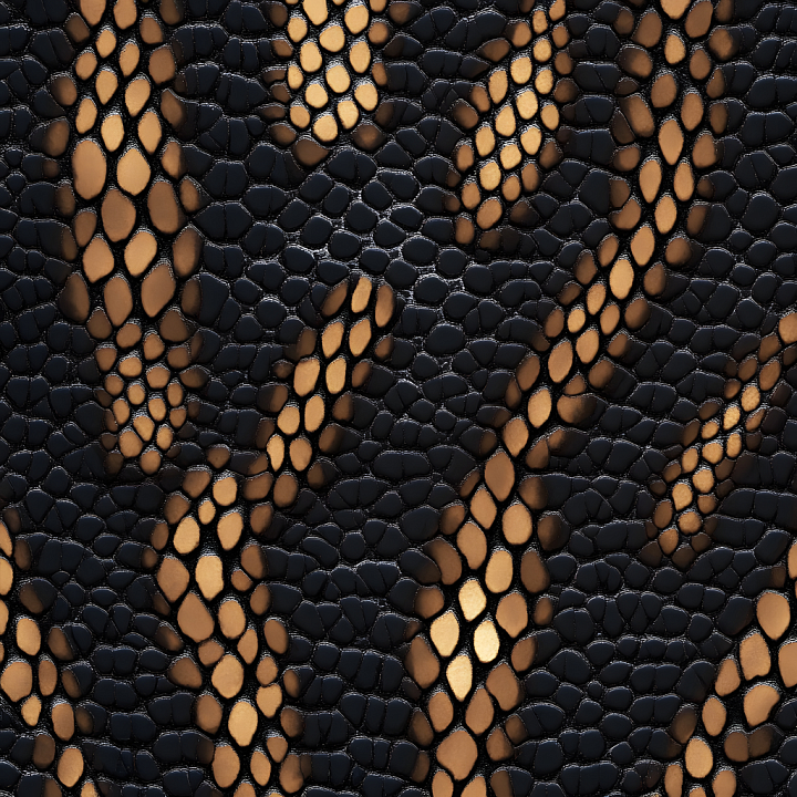 Reptile Skin Featuring Glossy Scales and Rich Contrast seamless PBR texture preview
