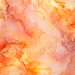 seamless Seamless 3D Alcohol Ink PBR Texture Featuring Warm Orange and Peach Fluid Waves texture 8k free download PBR