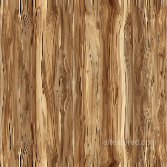 Natural Hickory Wood Planks Seamless Texture with Rich Grain and Knots Wood texture preview