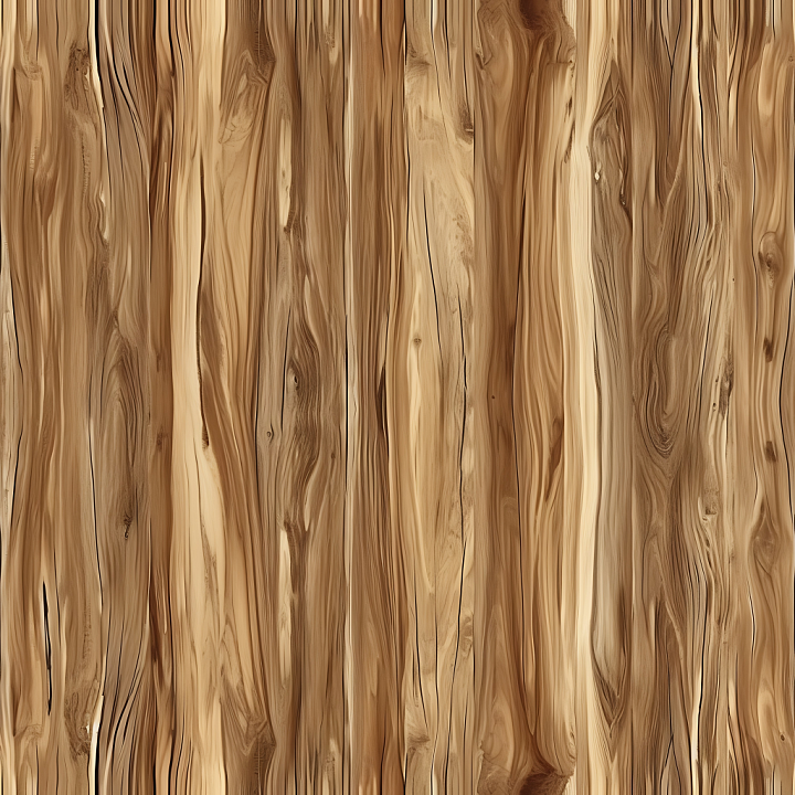 Natural Hickory Wood Planks with Rich Grain and Knots seamless PBR texture preview