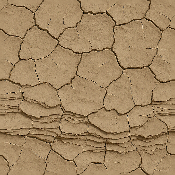 Of Clay Mud With Mud Crust And Sediment Layers seamless PBR texture preview