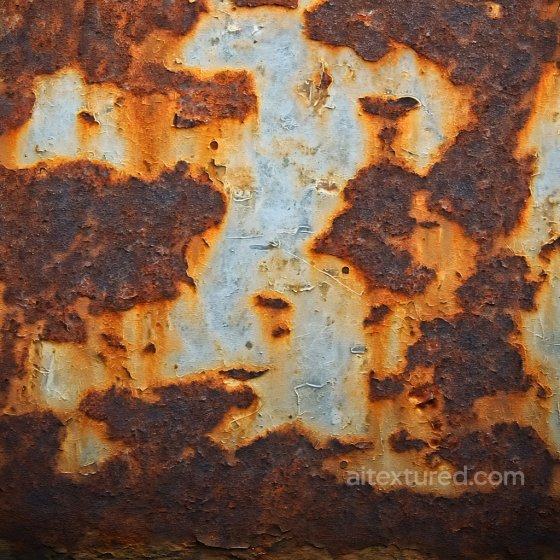 Rusty Metal Texture with Cracks, Holes, and Peeling Paint Rust texture preview