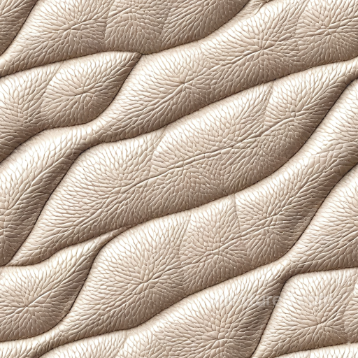 Quilted Metallic Leather PBR Texture with Radiating Pebbled Grain seamless Leather PBR texture
