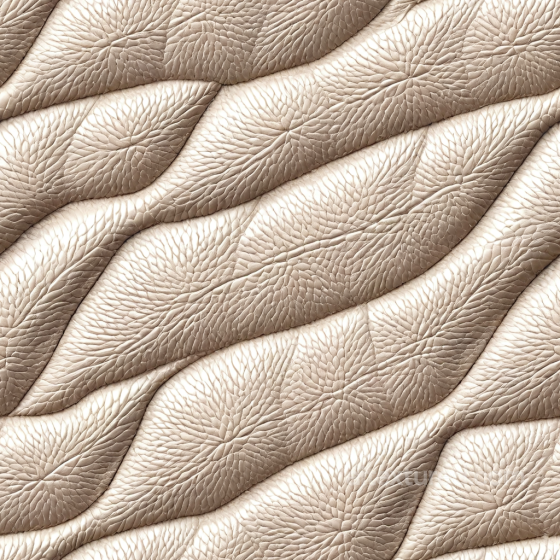 Quilted Metallic Leather PBR Texture with Radiating Pebbled Grain Leather texture preview