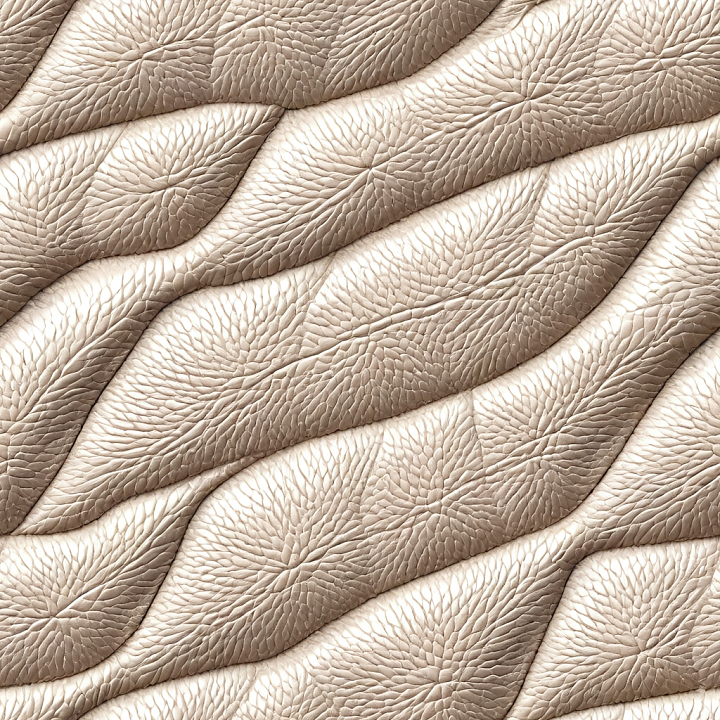 Quilted Metallic Leather with Radiating Pebbled Grain seamless PBR texture preview