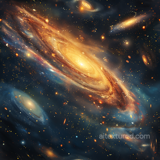 Space PBR Texture Featuring Glowing Galaxy Clouds and Dense Star Clusters Star, space, planets texture preview