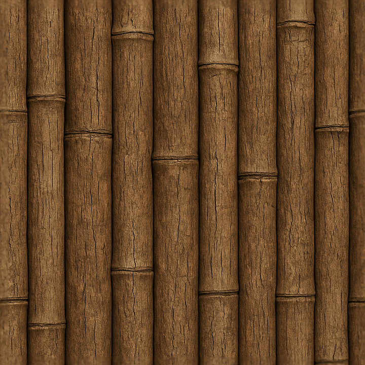 Bamboo Groove With Bamboo Rough Surface And Bamboo Cracked Natural Aged… seamless PBR texture preview