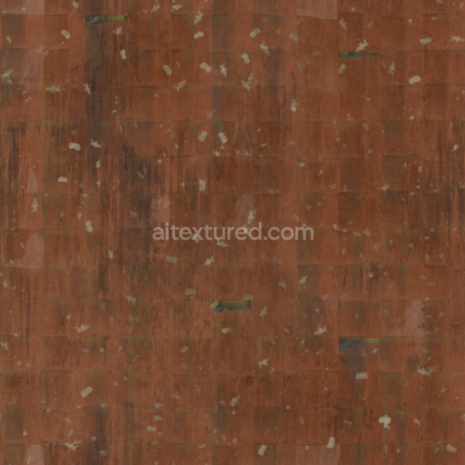 Roof Tile Pbr Texture Seamless Red Weathered