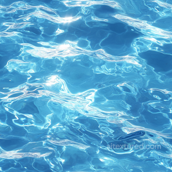 Pool Water Texture with Bright Sunlit Ripples and Transparency Water texture preview