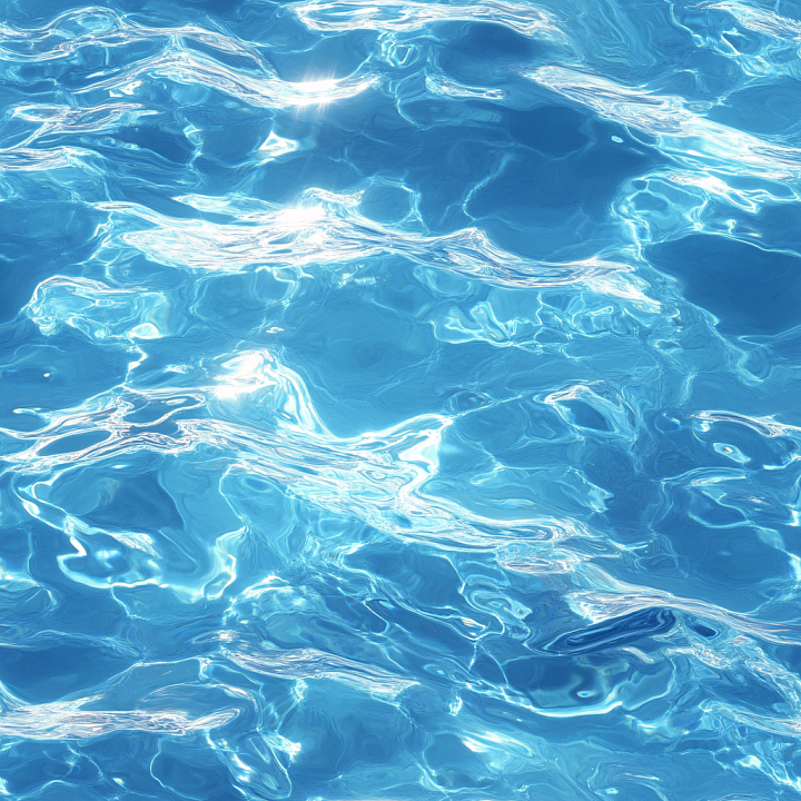 Pool Water with Bright Sunlit Ripples and Transparency seamless PBR texture preview