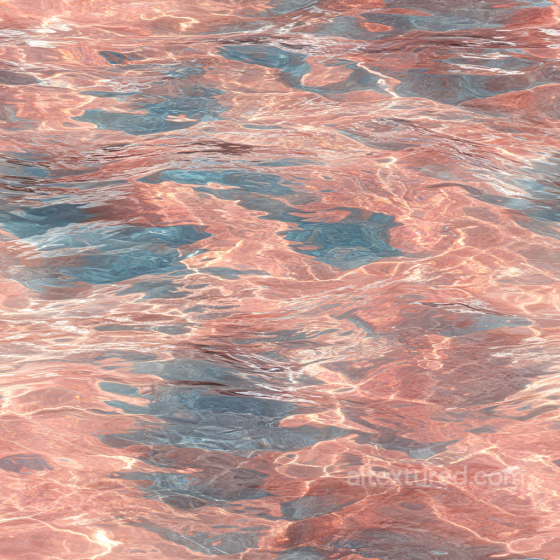 Water PBR Texture Featuring Rosy Toned Reflective Surface and Subtle Wave Patterns Water texture preview