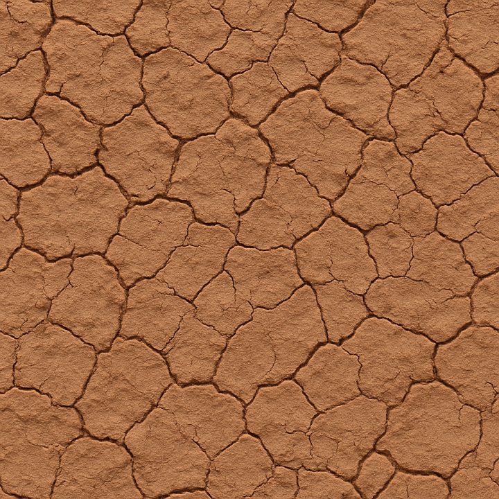 Synthetic Clay Soil seamless PBR texture preview