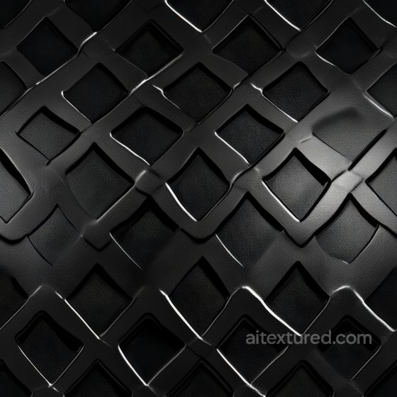 Black Glossy Steel PBR Texture Featuring Raised Geometric Panels Metal texture preview