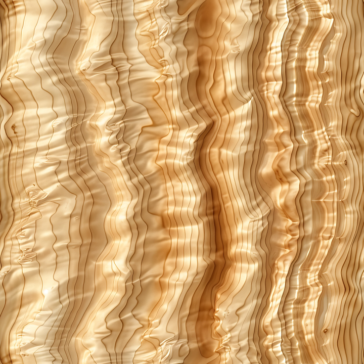 Light Pine Wood with Distinctive Wavy Grain Pattern seamless PBR texture preview