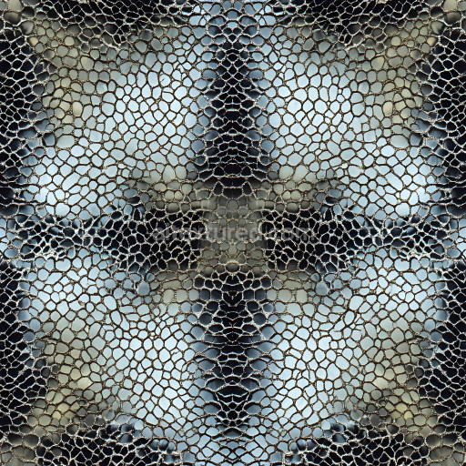 Seamless 3D PBR texture of cracked and dry skin with intricate organic pore network