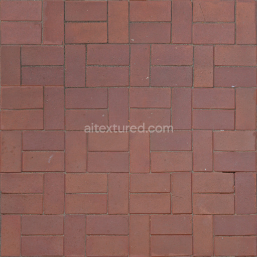 Paving Stone Tileable Seamless Brick Texture Red Rough Urban Flooring