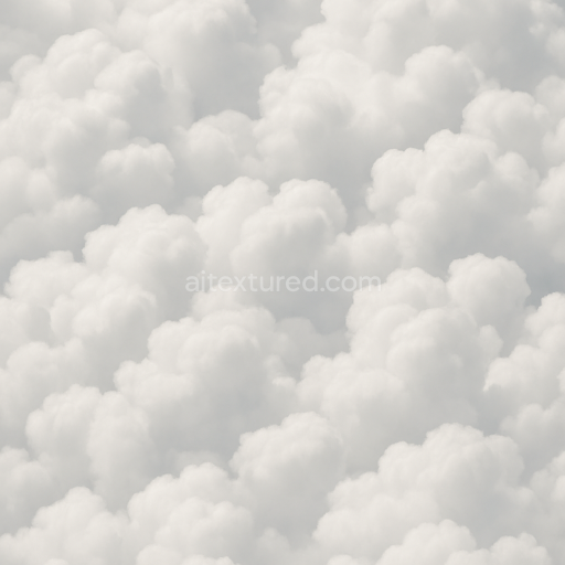 Seamless 3d texture pbr 8k of soft fluffy cumulus cloudscape