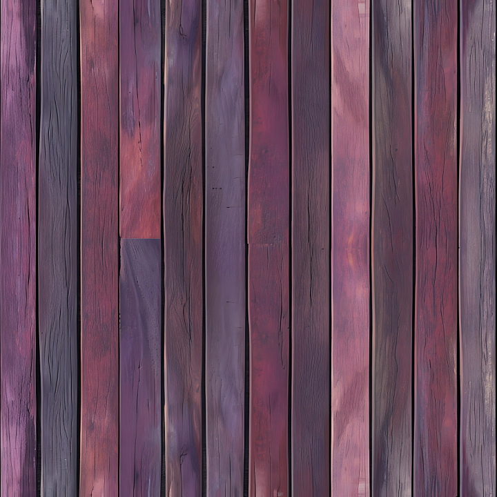 Purple-Stained Wooden Floor Planks with Natural Grain Wood seamless PBR texture preview