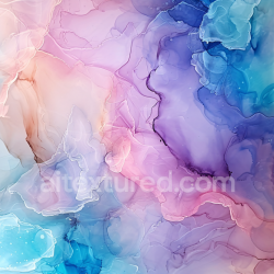 seamless Seamless 3D Alcohol Ink PBR Texture with Pastel Blue and Violet Fluid Layers texture 8k free download PBR