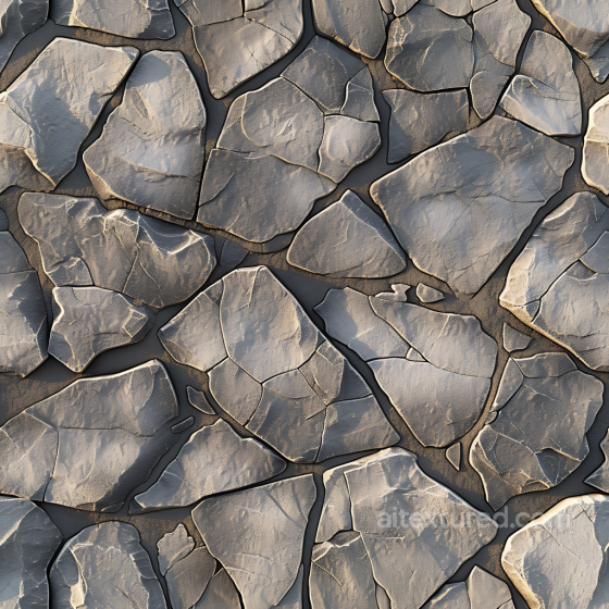 Weathered Stone Wall PBR Texture with Cracked Slate Look Stone texture preview