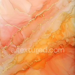 seamless Seamless 3D Alcohol Ink PBR Texture Featuring Peach Tones and Gold Veining texture 8k free download PBR