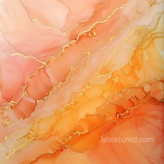 Alcohol Ink PBR Texture Featuring Peach Tones and Gold Veining Alcohol ink texture preview