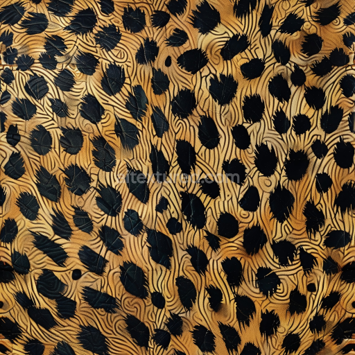 Seamless 3D PBR Embossed Leopard Print Leather Texture with Matte Finish