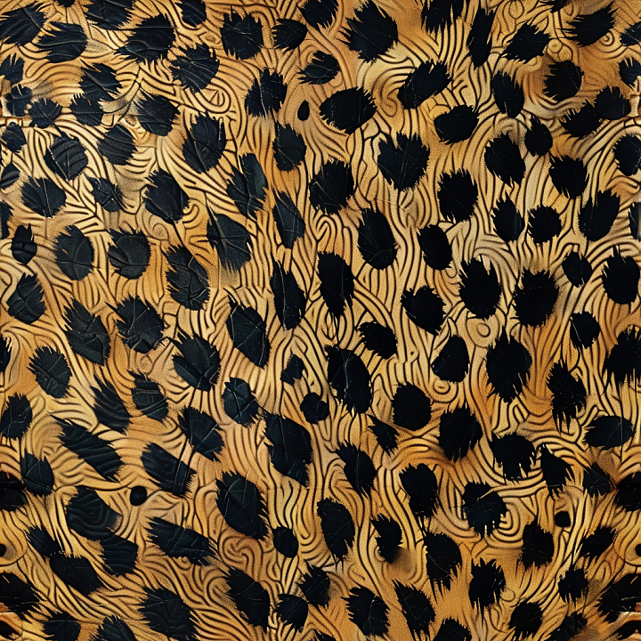 Embossed Leopard Print Leather with Matte Finish seamless PBR texture preview