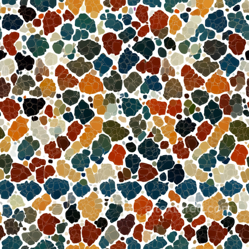 Mosaic PBR Texture Featuring Multicolored Retro Terrazzo Stone Chips seamless Mosaic PBR texture