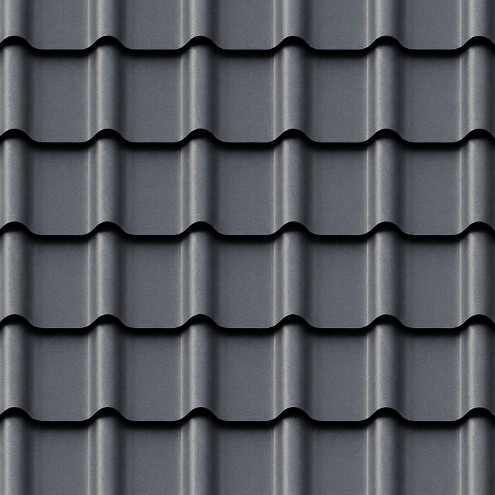 Fine Metal Roofing seamless PBR texture preview