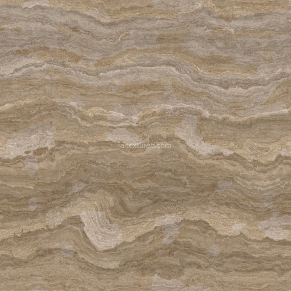 Seamless travertine PBR texture with natural patterns