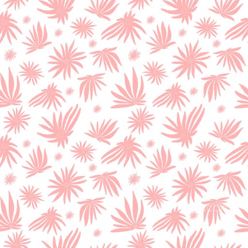Floral Pattern PBR Texture with Soft Pink Hand-Drawn Motifs seamless Pattern Bundle PBR texture