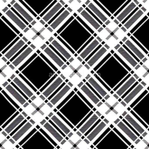 Seamless Black and White Plaid 3D PBR Texture with Striped Details
