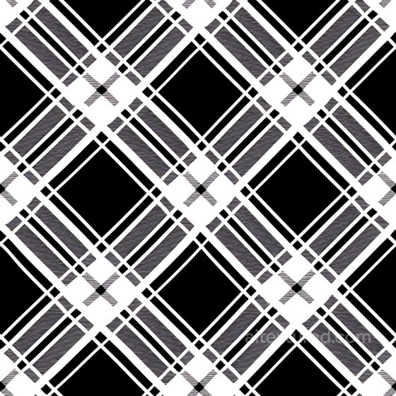 Seamless Black and White Plaid 3D PBR Texture with Striped Details Plaid texture preview