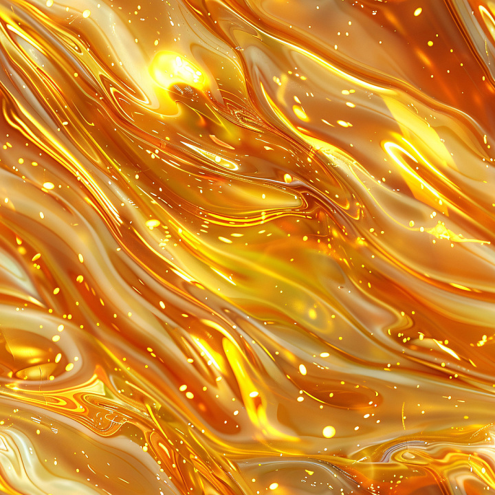 Glossy Fluid in Orange and Amber Tones seamless PBR texture preview