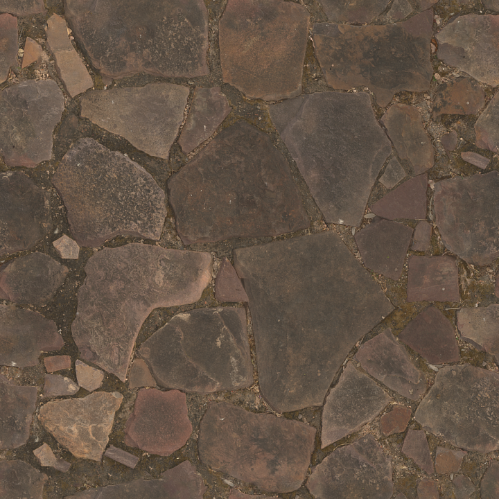 Stone Floor - Floor Pathway Slates Monastery Stone seamless PBR texture preview