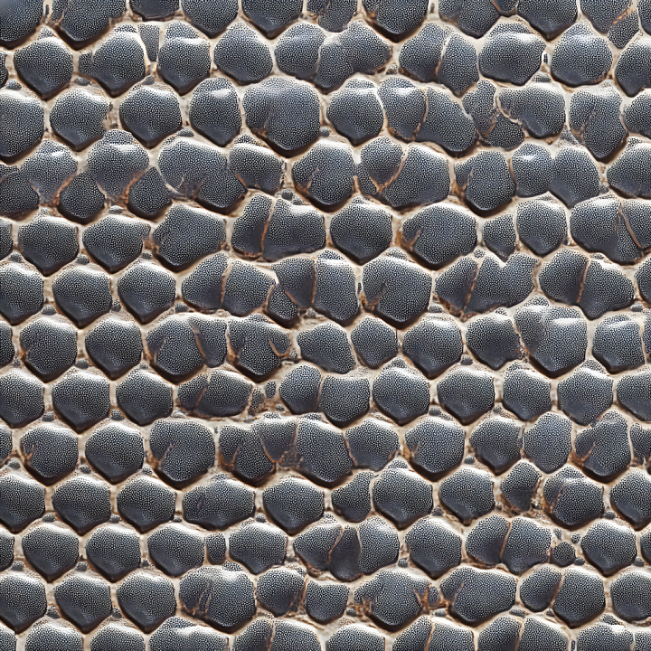 Reptilian Skin With Highly Detailed Scale Pattern seamless PBR texture preview