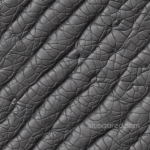 cracked black leather PBR texture with deep wrinkles seamless Leather PBR texture