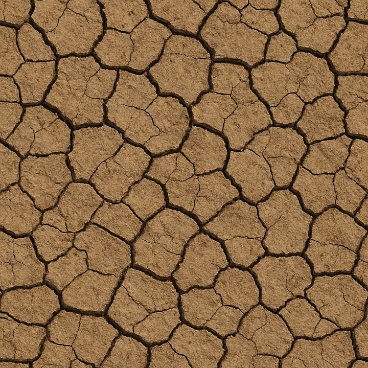 Cracked Field seamless PBR texture preview