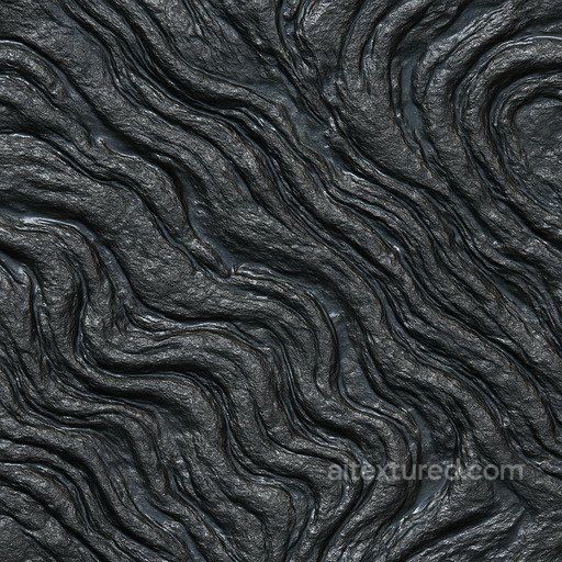 Lava - Wet Basalt Flow Texture texture preview