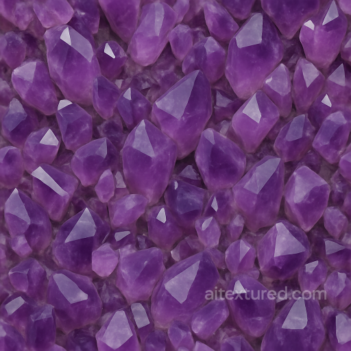 Amethyst Crystal Cluster Natural Crystal Photorealistic seamless Crystals PBR texture
