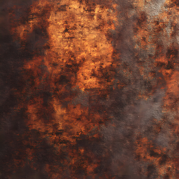 Rusty Metal Cracked and Pitted with Rich Orange-Brown Corrosion seamless PBR texture preview