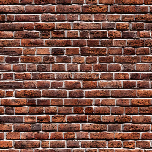 Seamless 3D Cracked Red Brick Wall PBR Texture with Detailed Surface Damage