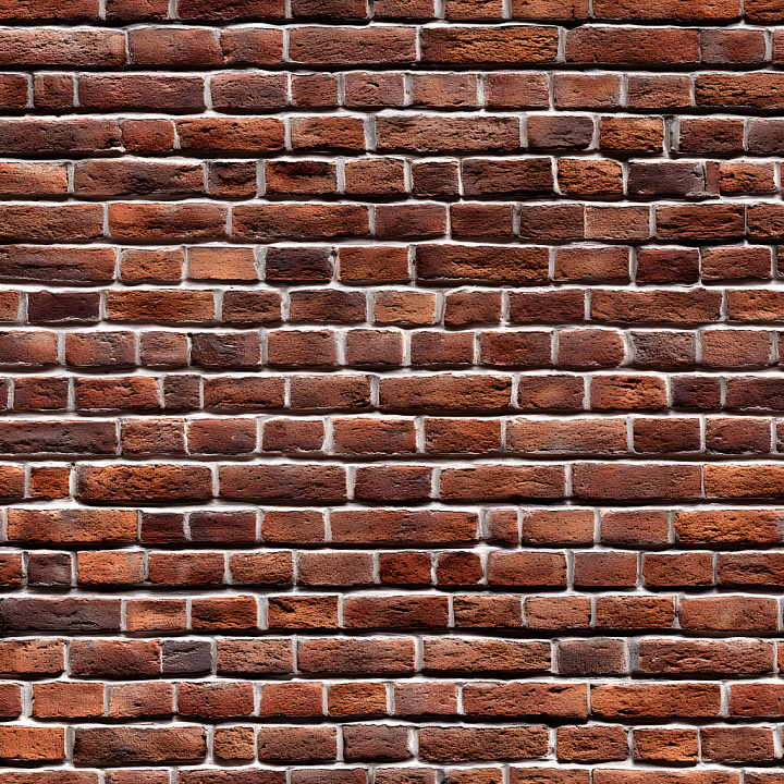 Cracked Red Brick Wall with Detailed Surface Damage seamless PBR texture preview