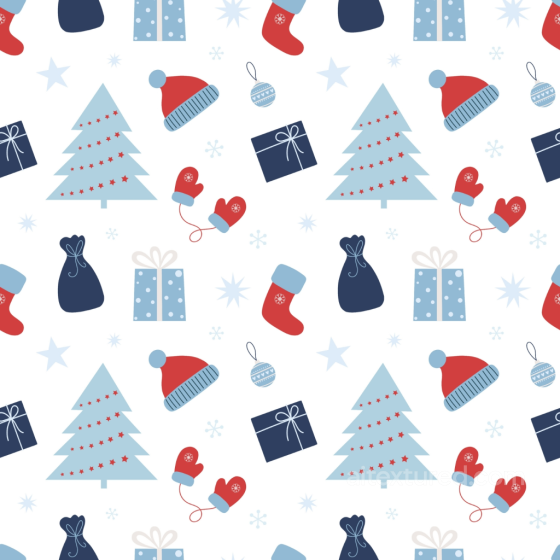 Featuring Christmas Digital Paper Pattern with Festive Holiday Icons All Christmas Digital paper texture preview
