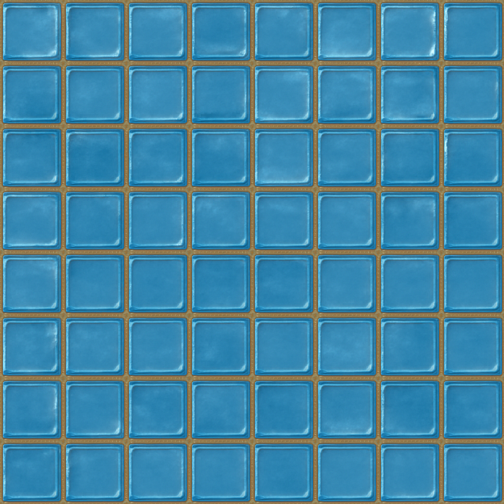 Glass Tiles Mosaic With Blue Tiles And Glossy Finish seamless PBR texture preview