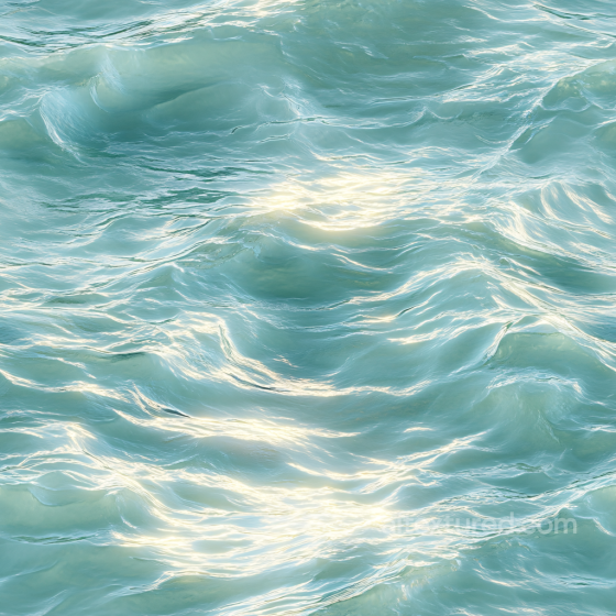 Water PBR Texture Featuring Turquoise Ocean Surface with Gentle Waves Water texture preview