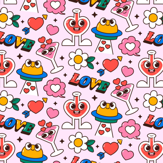With Colorful Playful Cartoon Happy Face Pattern Happy Face pattern texture preview