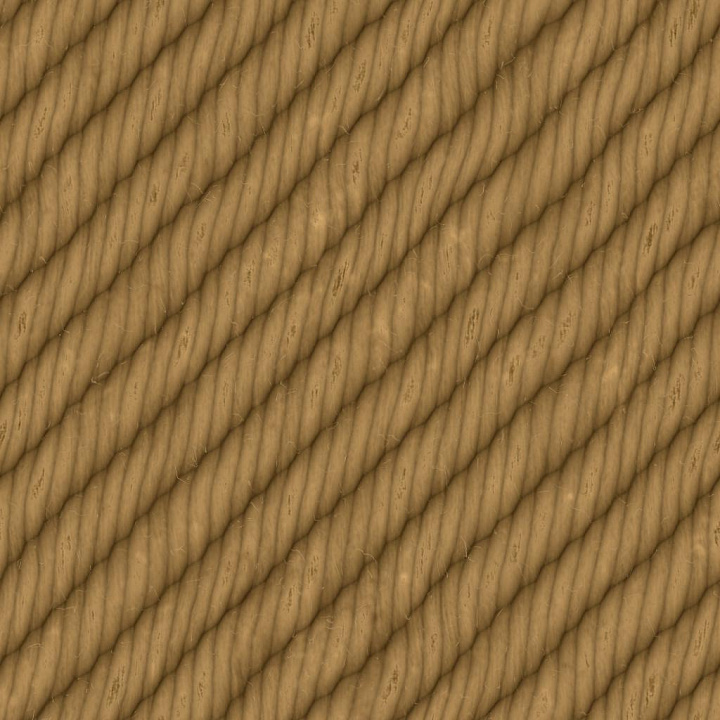 Jute / Hemp / Sisal Rope seamless PBR texture preview